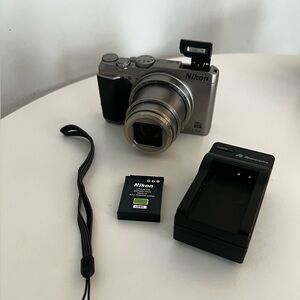 Nikon Coolpix A900 Silver Digital Camera with Charger, Strap, & Battery